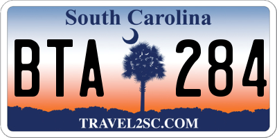 SC license plate BTA284