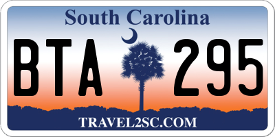 SC license plate BTA295
