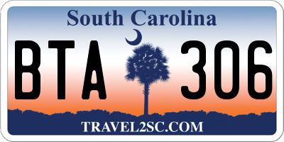 SC license plate BTA306