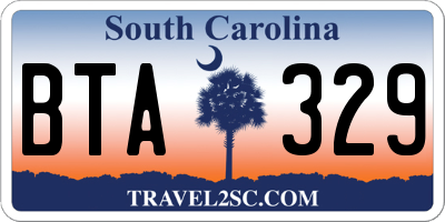 SC license plate BTA329