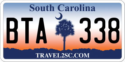 SC license plate BTA338