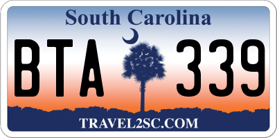 SC license plate BTA339
