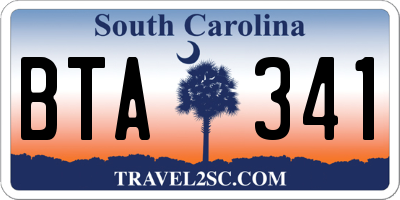 SC license plate BTA341