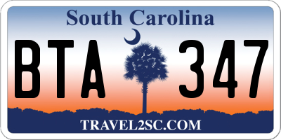 SC license plate BTA347