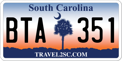 SC license plate BTA351