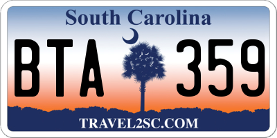 SC license plate BTA359