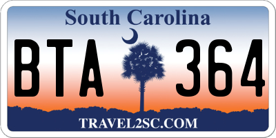 SC license plate BTA364