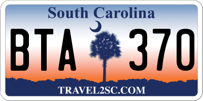 SC license plate BTA370
