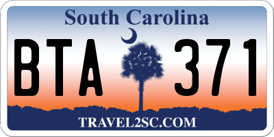 SC license plate BTA371