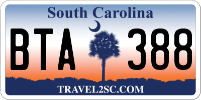 SC license plate BTA388