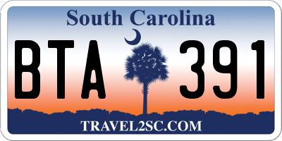 SC license plate BTA391