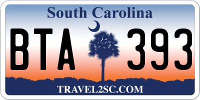 SC license plate BTA393