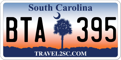 SC license plate BTA395