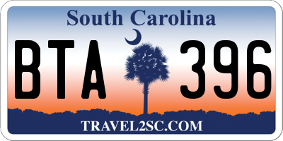 SC license plate BTA396