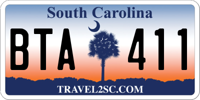 SC license plate BTA411