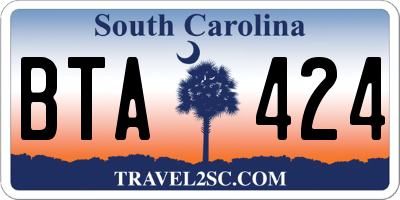 SC license plate BTA424