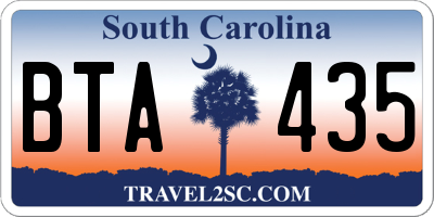 SC license plate BTA435