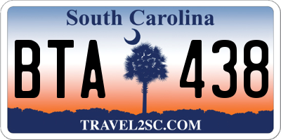 SC license plate BTA438