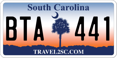 SC license plate BTA441