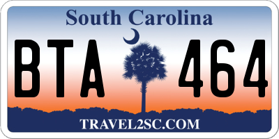 SC license plate BTA464