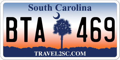 SC license plate BTA469