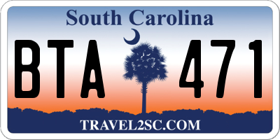 SC license plate BTA471