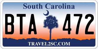 SC license plate BTA472