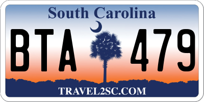 SC license plate BTA479