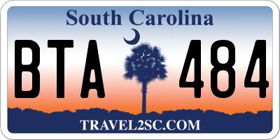SC license plate BTA484