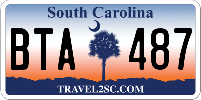 SC license plate BTA487