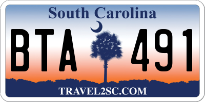 SC license plate BTA491