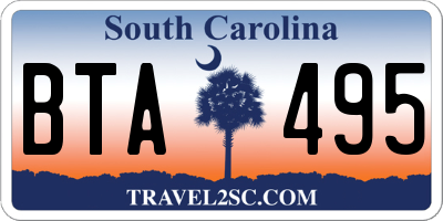 SC license plate BTA495