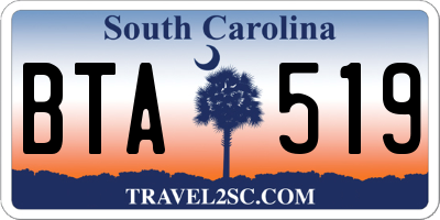 SC license plate BTA519