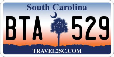 SC license plate BTA529