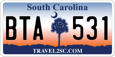 SC license plate BTA531