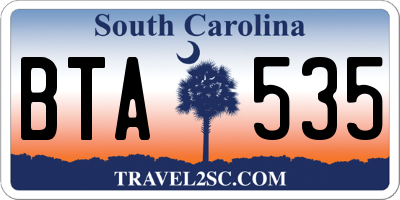 SC license plate BTA535