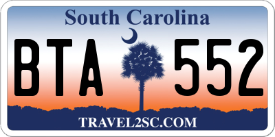 SC license plate BTA552