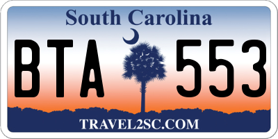 SC license plate BTA553