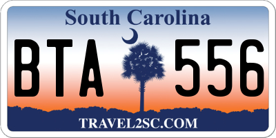 SC license plate BTA556
