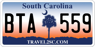 SC license plate BTA559