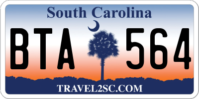 SC license plate BTA564
