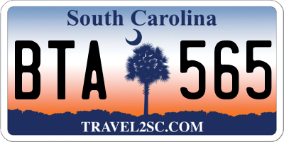SC license plate BTA565