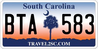 SC license plate BTA583
