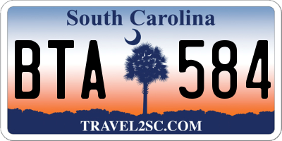 SC license plate BTA584