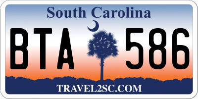 SC license plate BTA586