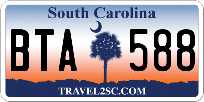 SC license plate BTA588