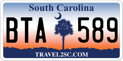 SC license plate BTA589