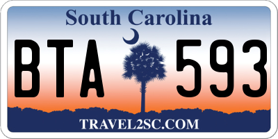 SC license plate BTA593