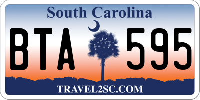 SC license plate BTA595