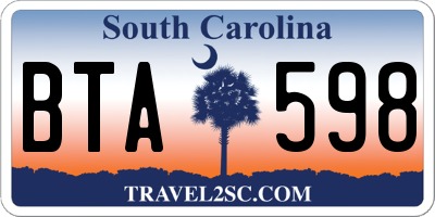 SC license plate BTA598